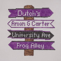 TCU College Icon Destination Sign
