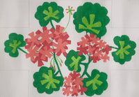 Salmon Geraniums Brick Cover

