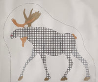 Ann's Black and White Checked Moose
