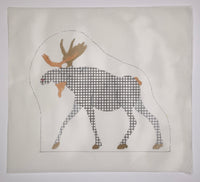 Ann's Black and White Checked Moose
