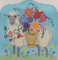 Sheep with Flower Basket
