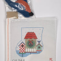 Stuffed Mini Sock: Birdhouses with Bluebird