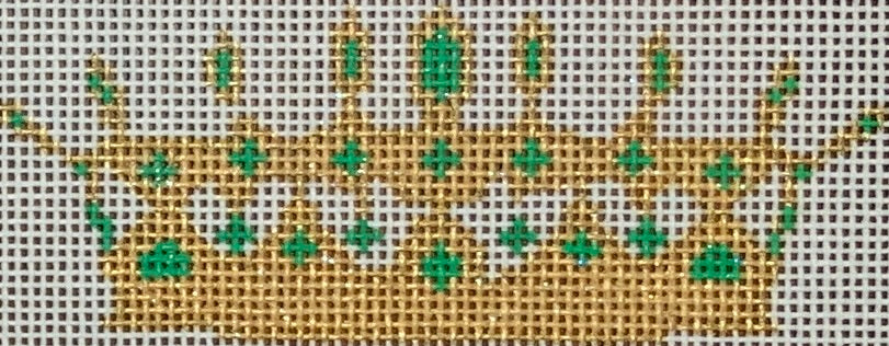 Crown with stitch guide