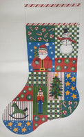 Christmas Blocks with Santa Stocking
