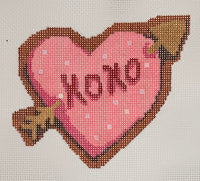 XOXO Heart Cookie with stitch guide

