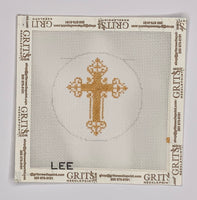 Gold Cross Round Insert
