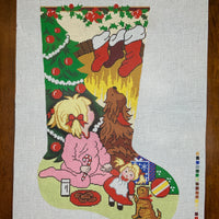 Girl Watching Fireplace Stocking