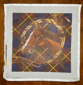 Horse on Plaid
