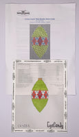 Mini Bauble - Green Argyle with stitch guide
