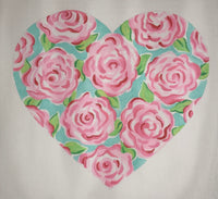 Heart Pillow - Lily Inspired Roses
