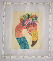 Flamingo in Turquoise Top
