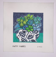 Floral in Blues and Greens
