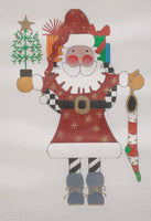 Feather Tree Santa  - Red
