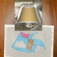 Flying High Teddy Night Light - Pink w/Light Kit