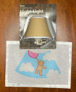 Flying High Teddy Night Light - Pink w/Light Kit