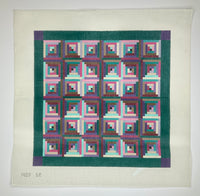 14" Quilt Square - Log Cabin
