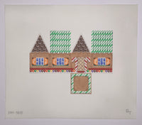Gingerbread Cottage - Green Candy Cane Roof
