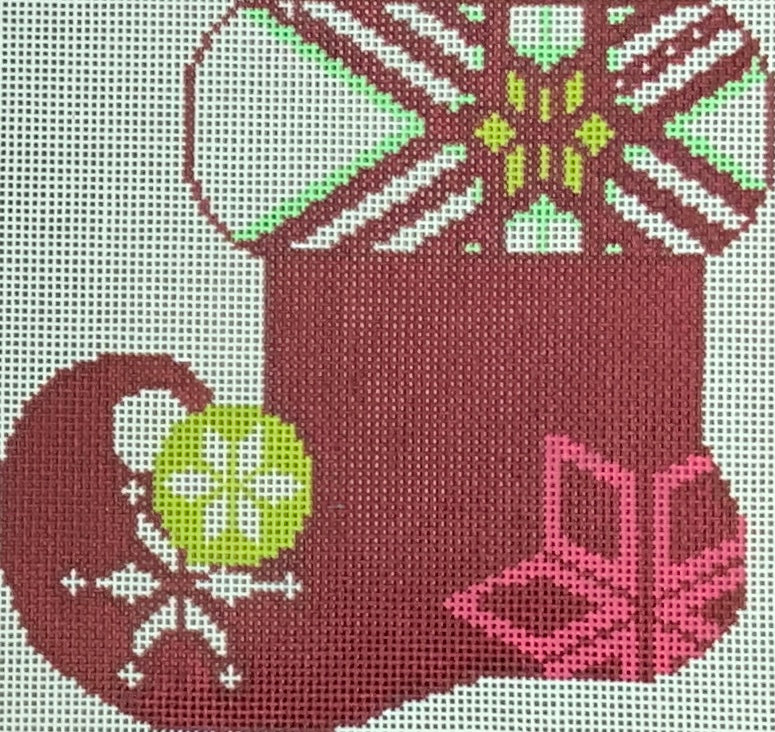 Sassy Snowflake Sock with stitch guide