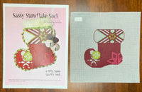 Sassy Snowflake Sock with stitch guide
