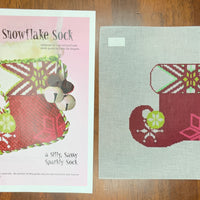 Sassy Snowflake Sock with stitch guide
