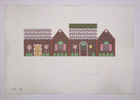 Chocolate with Peppermint Stick Roof 3D House
