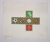 Sports Ball 2" Cube Ornament
