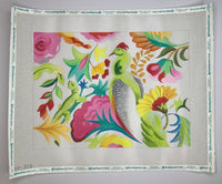 Stylized Lizard/Parrot/Flora
