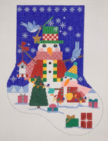 Birdie the Snowman Midi Sock
