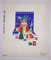 Birdie the Snowman Midi Sock
