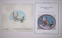 Hamster with Mistletoe with stitch guide
