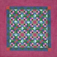 Quilted Pattern on Pink Border
