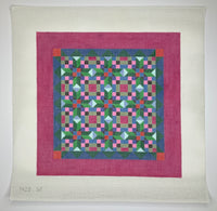 Quilted Pattern on Pink Border

