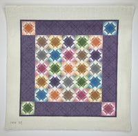Quilted Pattern on Purple Border
