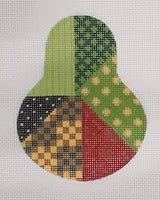 Crazy Quilt Sampler Pear with stitch guide
