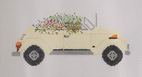 Volkswagen with Flowers with stitch guide

