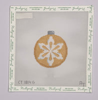 Snowflake on Gold Ball
