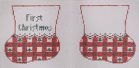 Gingham Booties - Red

