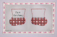 Gingham Booties - Red
