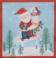 Santa Riding Llama
