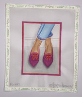 Here's Looking at Shoe - Plum & Pink Tasseled Flats
