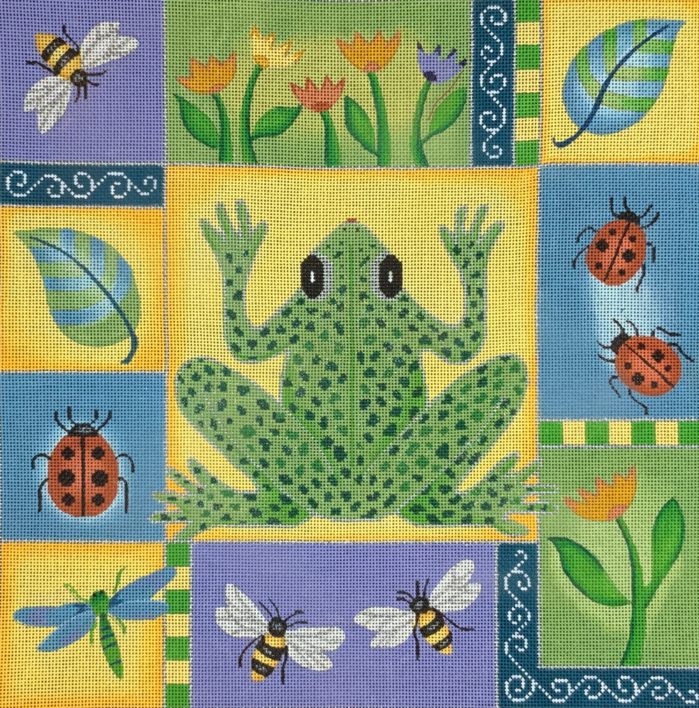 Frog/Flowers/Bugs Patchwork
