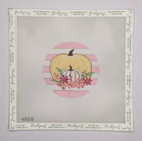 Pumpkin on Pink Stripes
