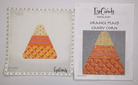 Orange Plaid Candy Corn with stitch guide
