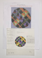 Halloween Woven Ribbon Mini Round with stitch guide
