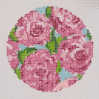 Roses on Teal
