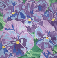 Lg True Blue Pansies
