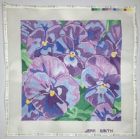 Lg True Blue Pansies
