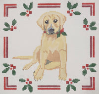 Yellow Lab Puppy with Holly
