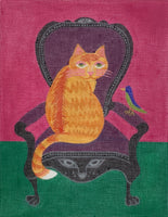 Cat in a Velvet Chair
