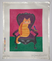 Cat in a Velvet Chair
